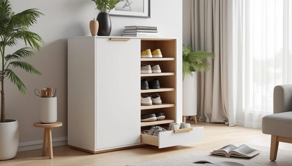 découvrez le meuble à chaussures nano, un rangement compact au design moderne et pratique, idéal pour optimiser l'espace tout en ajoutant une touche d'élégance à votre intérieur.