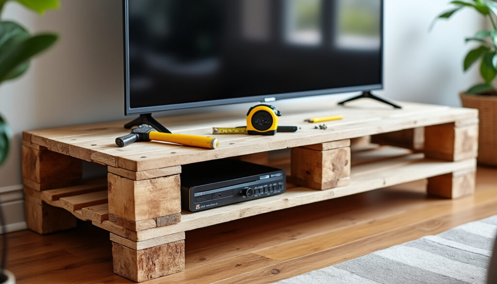 apprenez à fabriquer un support tv unique et écologique avec des palettes grâce à notre guide simple et pratique, étape par étape.